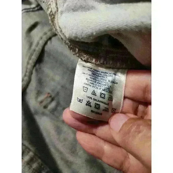 EXC Lands' End Black Traditional Fit Tapered Leg Denim Jeans Men's Size 37x32 - Picture 9 of 11